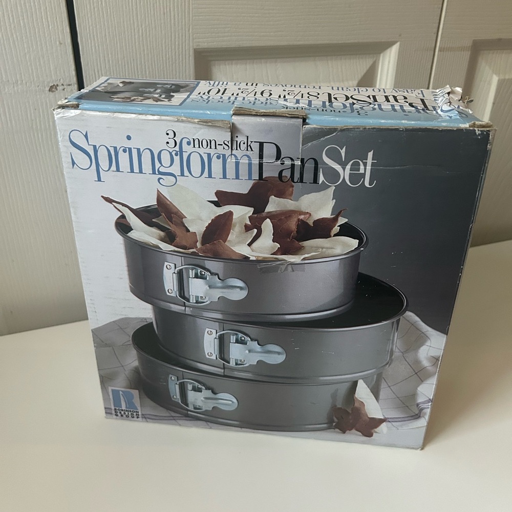 Robinson Design Group 3 non-stick springform pan set 8.5", 9.5" and 10" pan New